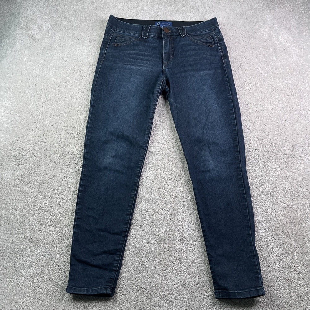 Democracy Jeans Women 12 Blue Absolution Skinny Jegging Dark Wash Stretch Denim